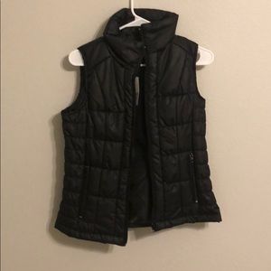 black puffy vest